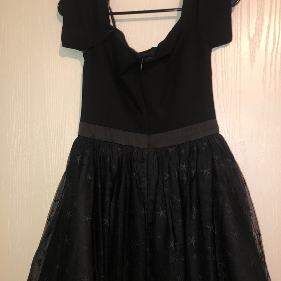 harper + lemon black off the shoulder dress stars - Picture 3 of 5